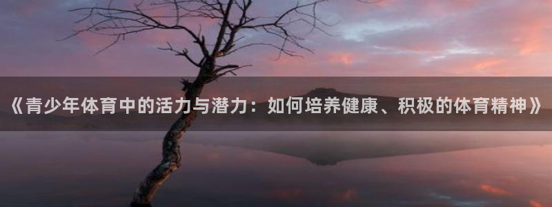 凯发官网下载平台注册：《青少年体育中的活力与潜力：如