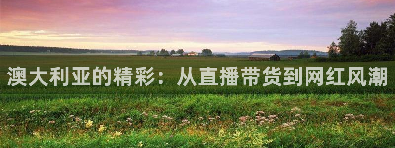 柠檬体育nba直播：澳大利亚的精彩：从直播带货到网红风潮